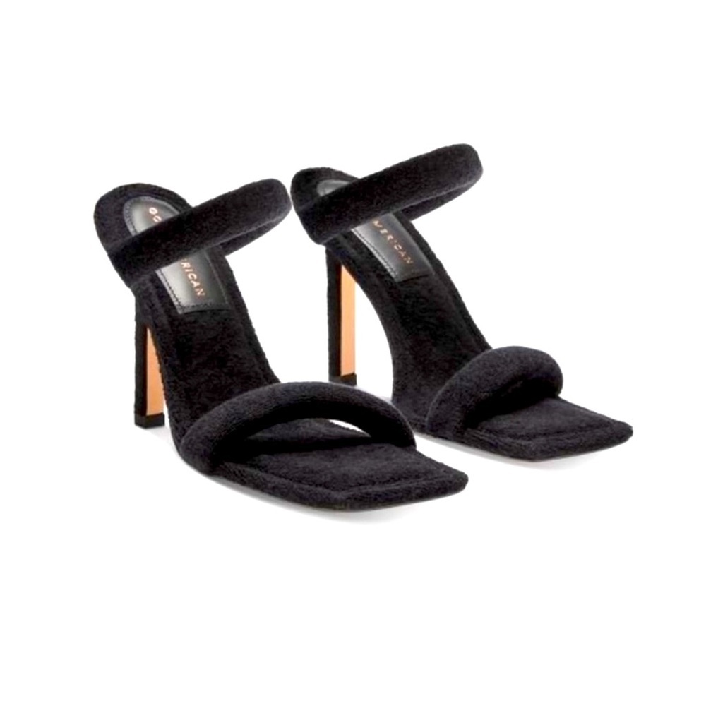 Good American Terry Ankle Wrap Sandal NWOT